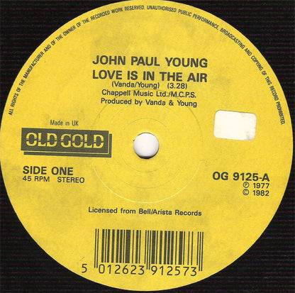 John Paul Young : Love Is In The Air (7", Single)