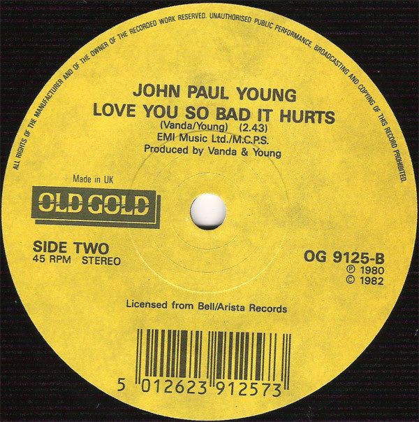 John Paul Young : Love Is In The Air (7", Single)