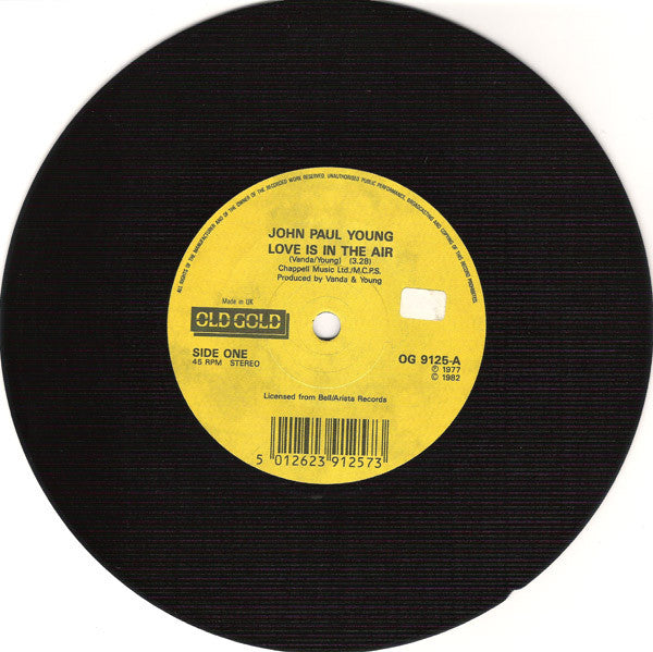 John Paul Young : Love Is In The Air (7", Single)