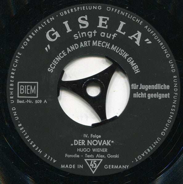 Gisela Jonas : Aber Der Novak Lässt Mich Nicht Verkommen (7", EP)