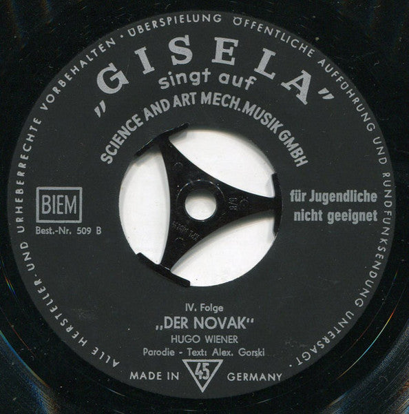 Gisela Jonas : Aber Der Novak Lässt Mich Nicht Verkommen (7", EP)