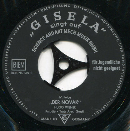 Gisela Jonas : Aber Der Novak Lässt Mich Nicht Verkommen (7", EP)