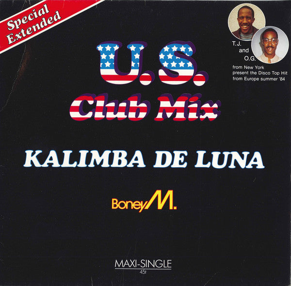 Boney M. : Kalimba De Luna (Special Extended U.S. Club Mix) (12", Maxi, Blu)