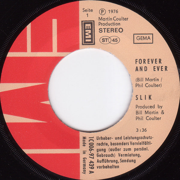Slik : Forever And Ever (7", Single)