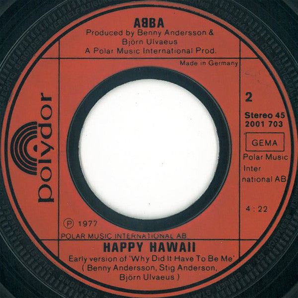ABBA : Knowing Me, Knowing You (7", Single, Inj)