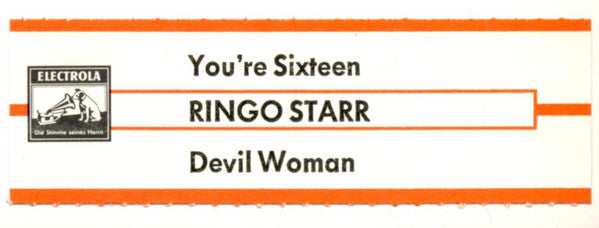 Ringo Starr : You're Sixteen (7", Single)