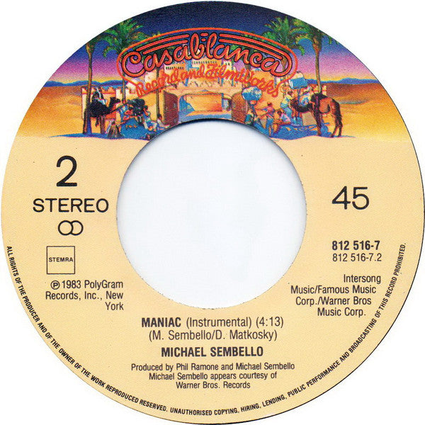 Michael Sembello : Maniac (7", Single)