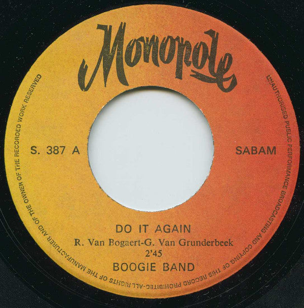 Boogie Band* : Do It Again (7", Single)
