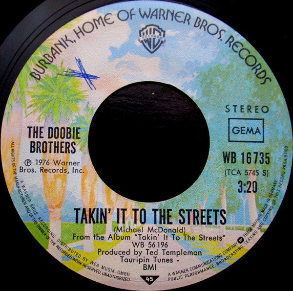 The Doobie Brothers : Takin' It To The Streets (7", Single)
