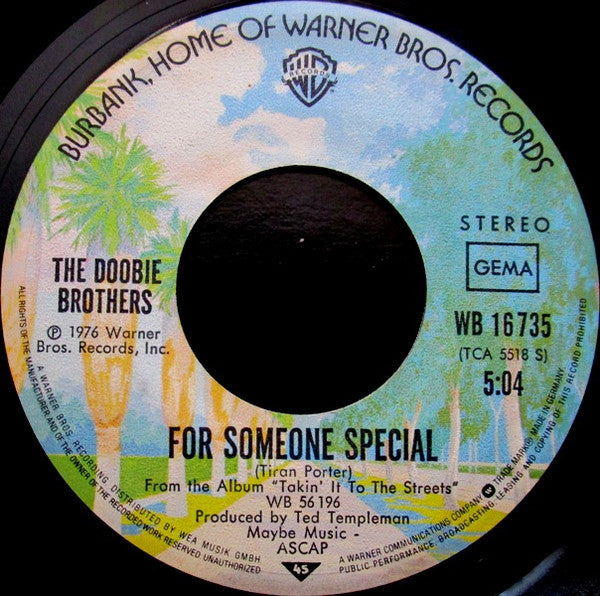 The Doobie Brothers : Takin' It To The Streets (7", Single)