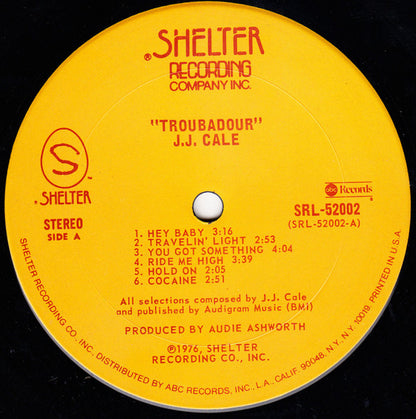 J.J. Cale : Troubadour (LP, Album, Pit)