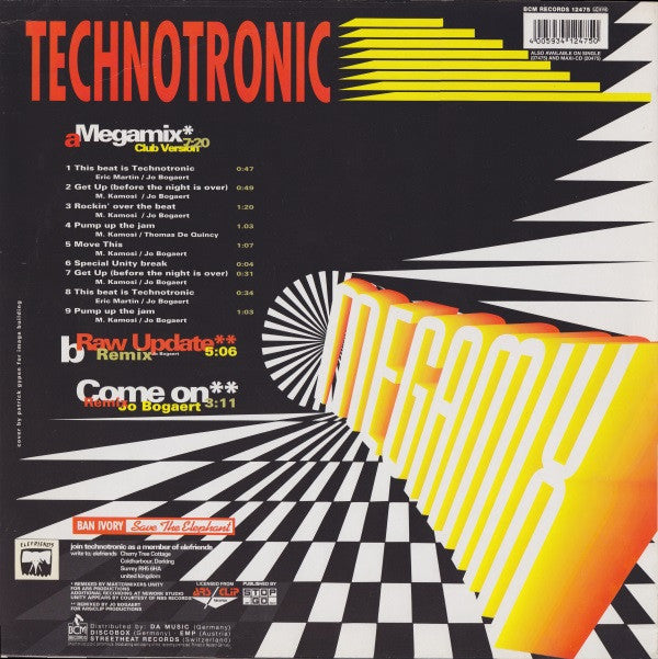 Technotronic : Megamix (12", Maxi, P/Mixed)