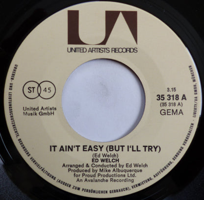 Ed Welch : It Ain't Easy / Fridays (7", Single)