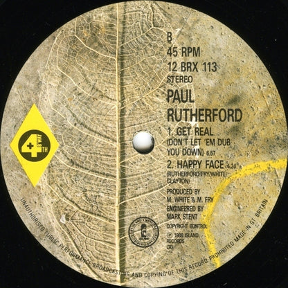 Paul Rutherford : Get Real (Sinister) (12")