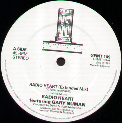 Radio Heart Featuring Gary Numan : Radio Heart (12")