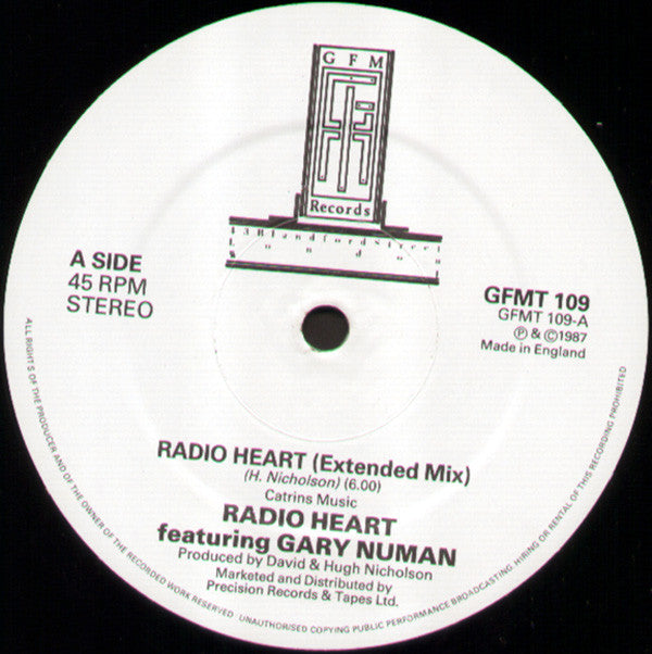 Radio Heart Featuring Gary Numan : Radio Heart (12")