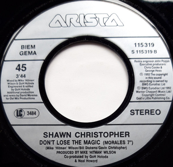 Shawn Christopher : Don't Lose The Magic (7", Single)