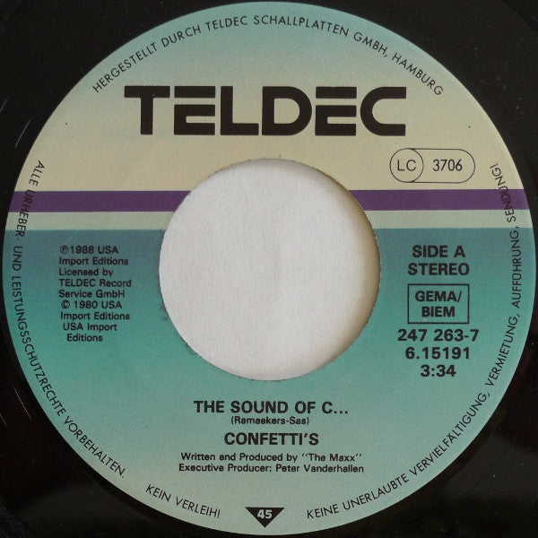 Confetti's : The Sound Of C... (7", Single)
