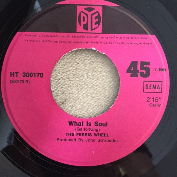 The Ferris Wheel : Taking Inventory / What is Soul (7")