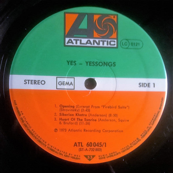 Yes : Yessongs (3xLP, Album, RP, 3-P)