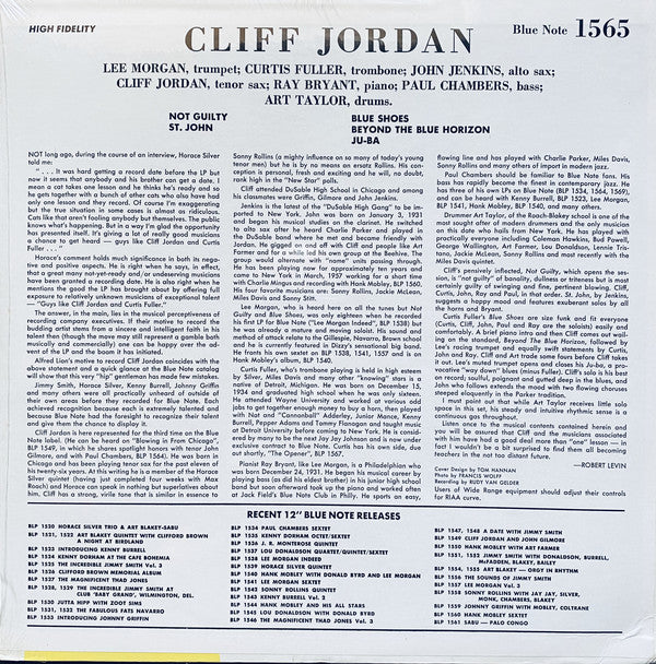 Cliff Jordan* : Cliff Jordan (LP, Album, Mono, RE, RP)