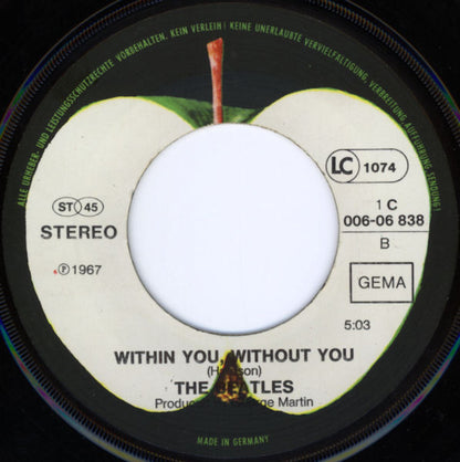 The Beatles : Sgt. Pepper's Lonely Hearts Club Band / With A Little Help From My Friends (7", Single)