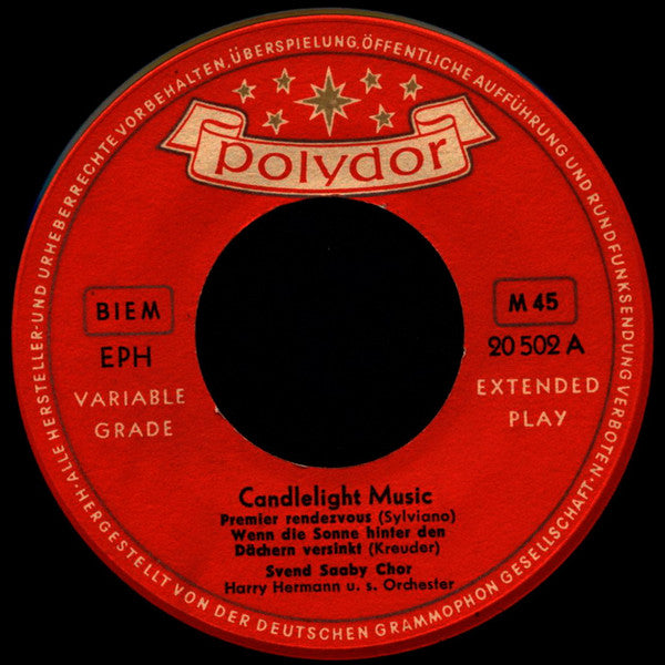 Svend Saaby Koret, Das Orchester Harry Hermann : Candlelight Music (7", EP, Mono)