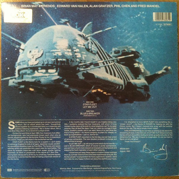 Brian May + Friends : Star Fleet Project (12", MiniAlbum)