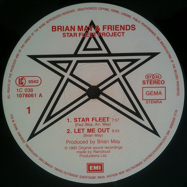 Brian May + Friends : Star Fleet Project (12", MiniAlbum)