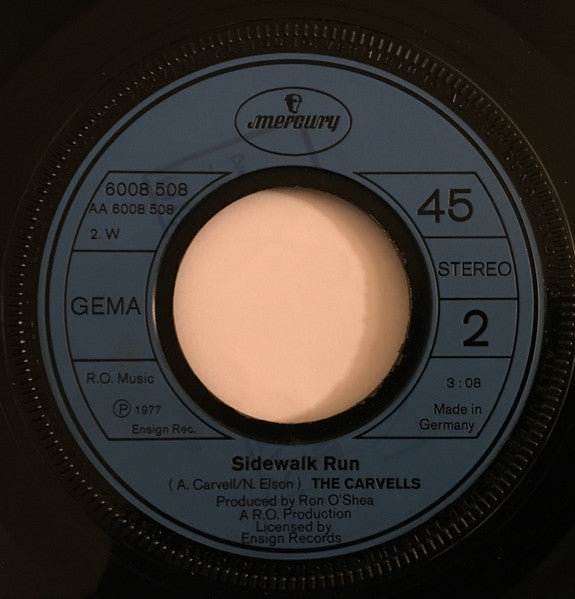The Carvells : Run Run Run (Down The L.A. Run) / Sidewalk Run (7", Single)