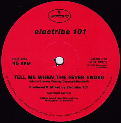 Electribe 101 : Tell Me When The Fever Ended (12", Single)