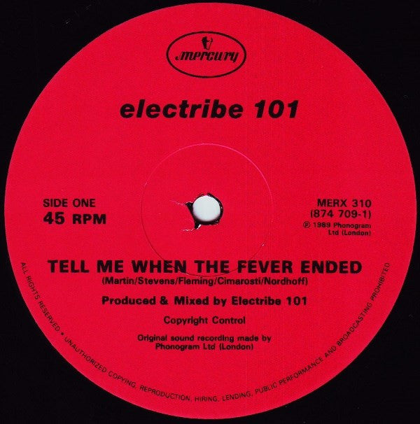 Electribe 101 : Tell Me When The Fever Ended (12", Single)