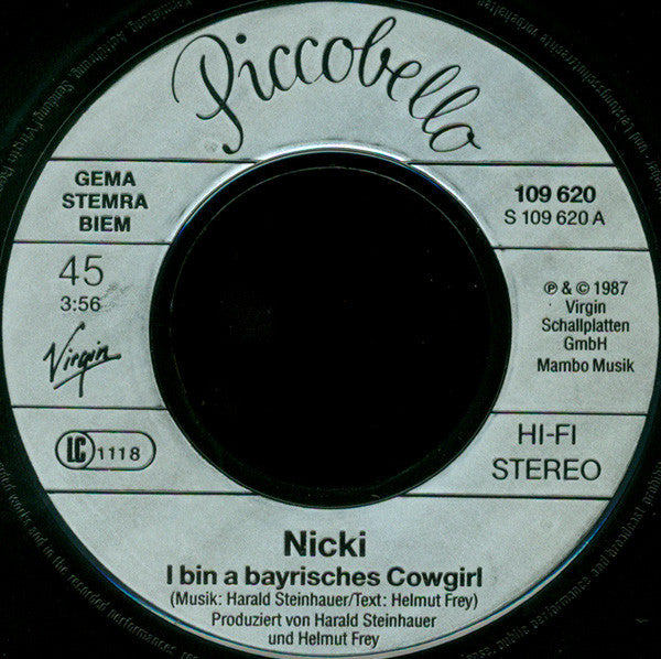 Nicki : I Bin A Bayrisches Cowgirl (7", Single)