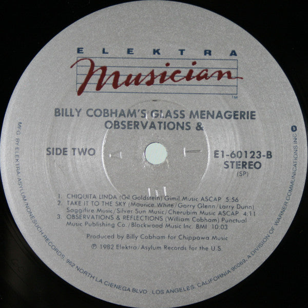 Billy Cobham's Glass Menagerie : Observations & (LP, Album, Spe)