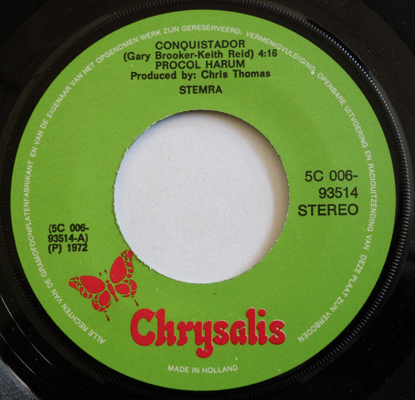 Procol Harum : Conquistador (7", Single)
