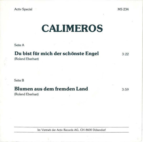 Calimeros : Du Bist Für Mich Der Schönste Engel (7")