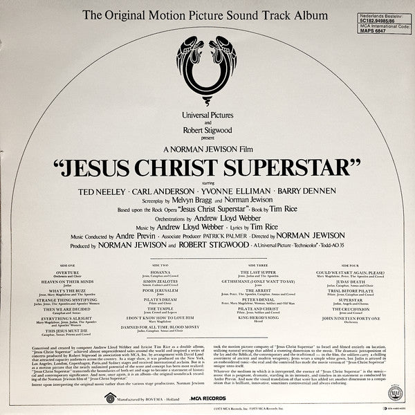 Various : Jesus Christ Superstar (The Original Motion Picture Sound Track Album) (2xLP, Album, Gat)