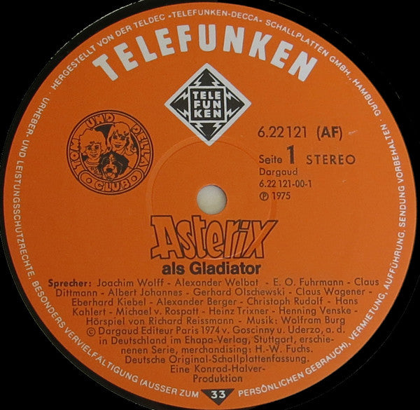 Goscinny* Und Uderzo* : Asterix - Als Gladiator / Der Kampf Der Häuptlinge (LP)