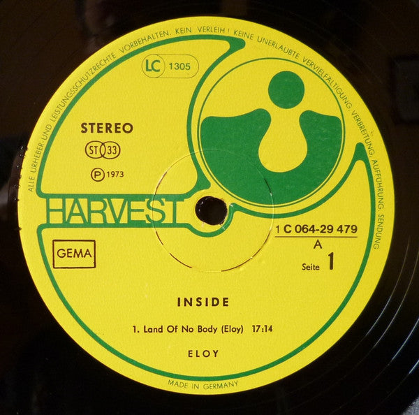 Eloy : Inside (LP, Album, RE, Gat)