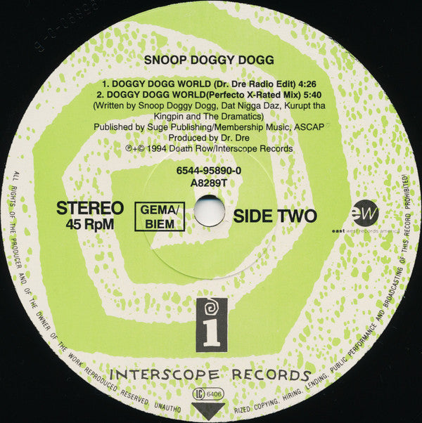 Snoop Doggy Dogg* : Doggy Dogg World (12", Single)