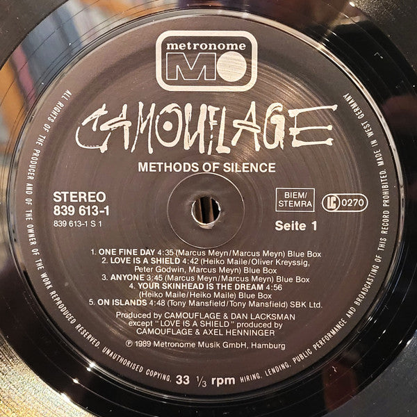 Camouflage : Methods Of Silence (LP, Album, Gat)