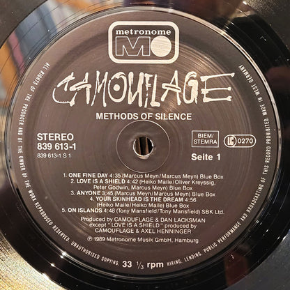 Camouflage : Methods Of Silence (LP, Album, Gat)
