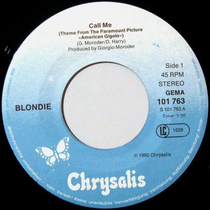 Blondie : Call Me (7", Single)