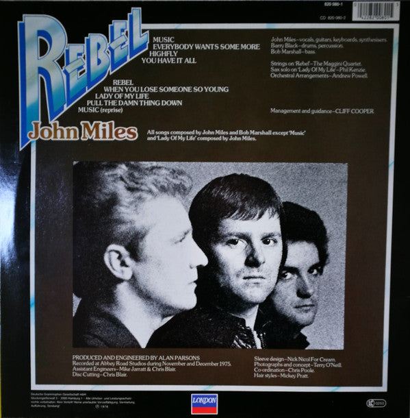 John Miles : Rebel (LP, Album, RE)