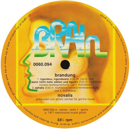 Novalis (3) : Brandung (LP, Album, Gat)