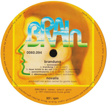 Novalis (3) : Brandung (LP, Album, Gat)