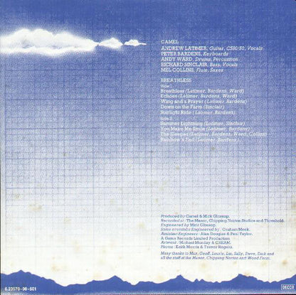 Camel : Breathless (LP, Album, Son)