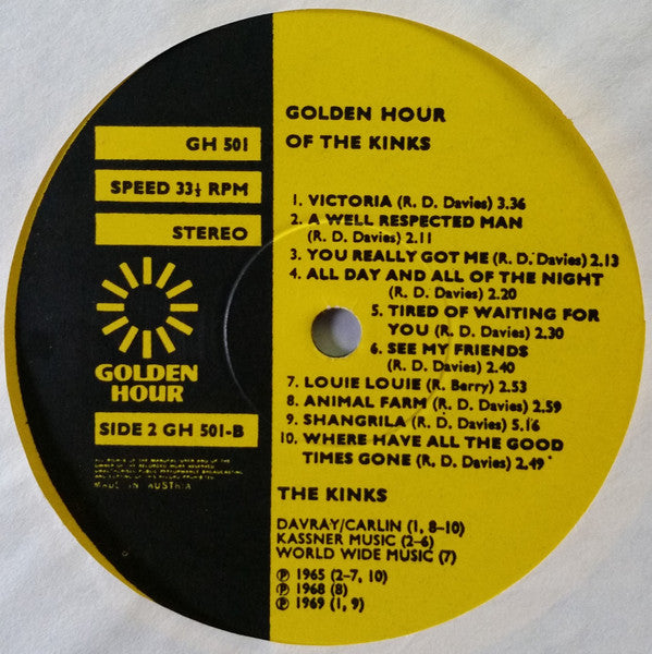 The Kinks : Golden Hour Of The Kinks (LP, Comp)