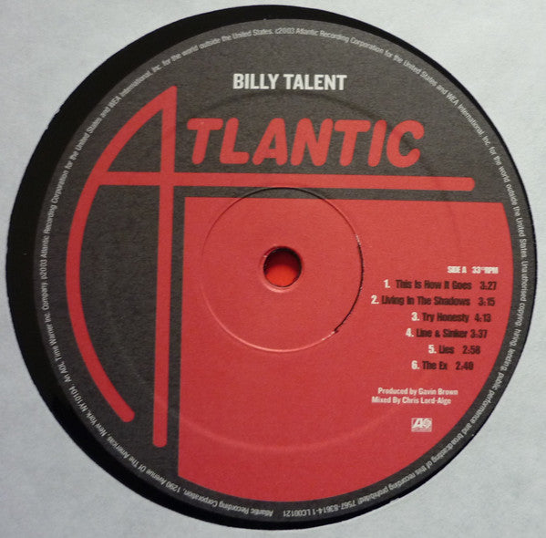 Billy Talent : Billy Talent (LP, Album, RE)