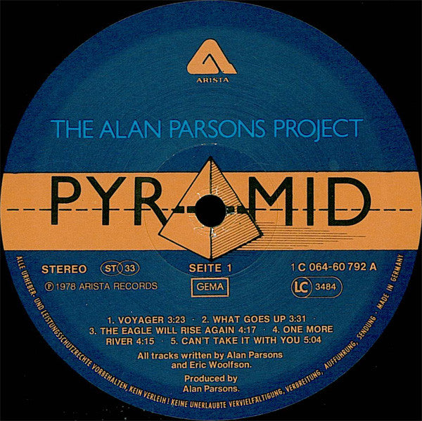 The Alan Parsons Project : Pyramid (LP, Album)